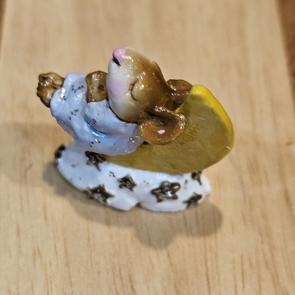 Wee Forest Folk M-210 Heavenly Slumber Retired Signed AP, No WFF Box 1995 Blue - Picture 8 of 13